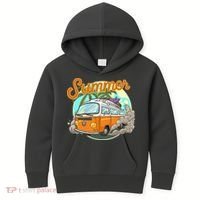 Summer Retro Van Tropical Kids Hoodie thumb 0