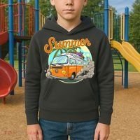 Summer Retro Van Tropical Kids Hoodie thumb 2