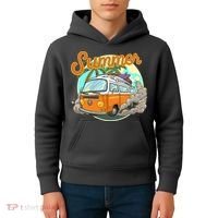 Summer Retro Van Tropical Kids Hoodie thumb 4