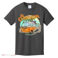 Summer Retro Van Tropical Kids T-Shirt thumb 0