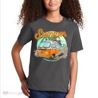 Summer Retro Van Tropical Kids T-Shirt thumb 2