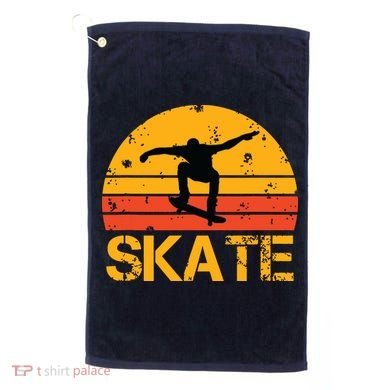 Skateboarder Retro Vintage Skateboarding Golf Towel