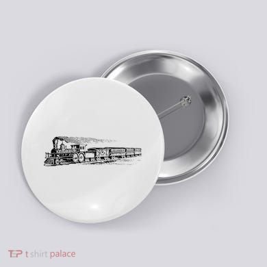 Sheldon Retro Vintage Train Steam Locomotive History Teacher Button