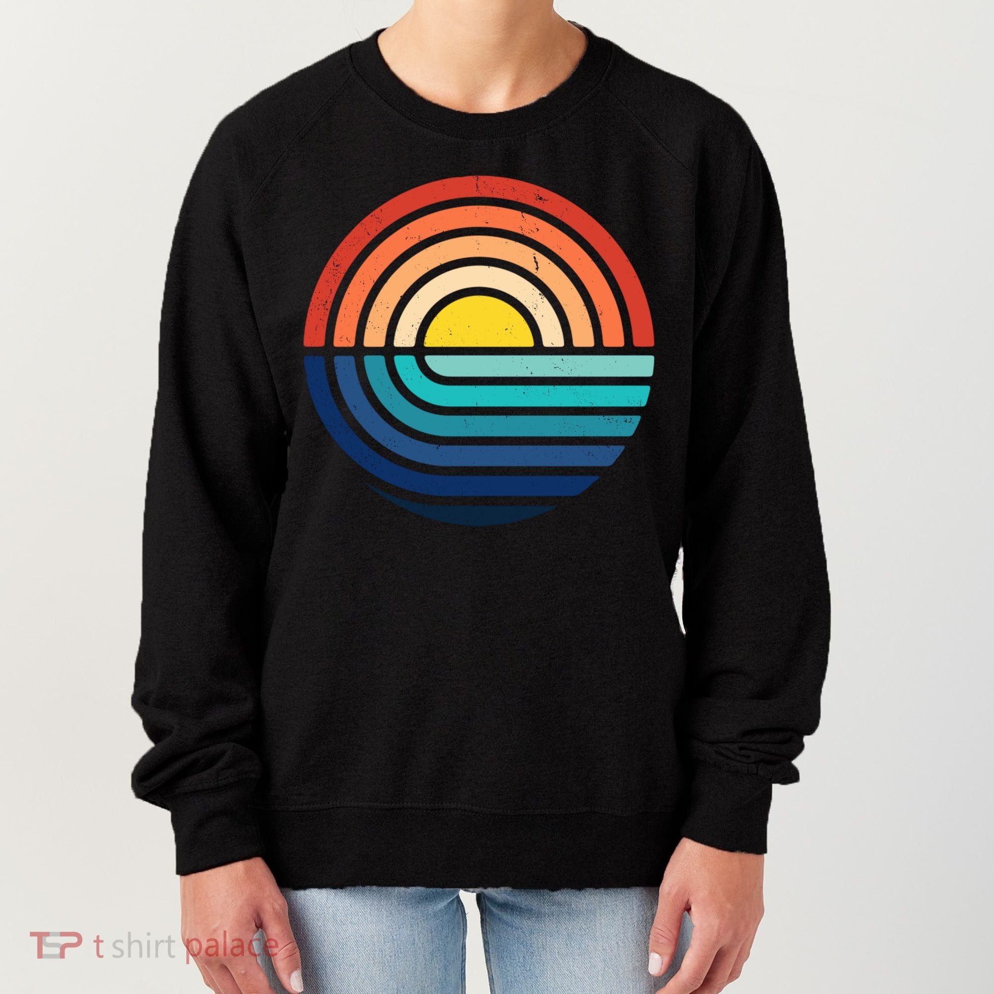 Sunset Retro Waves Women's Sweatshirt