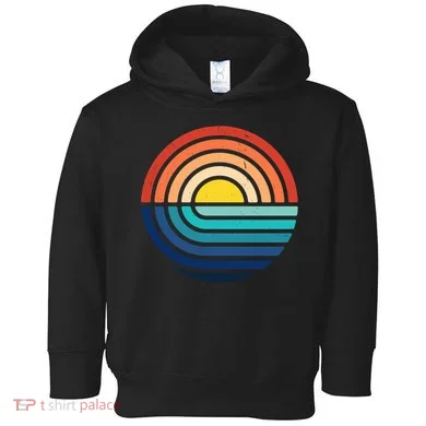Sunset Retro Waves Toddler Hoodie