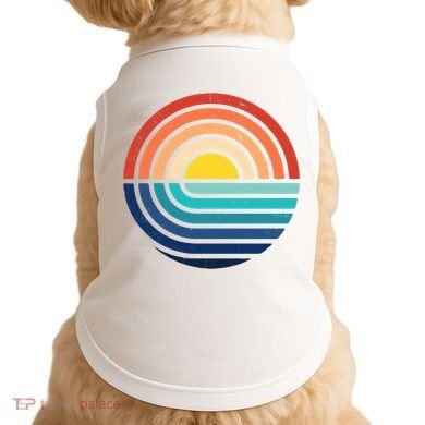 Sunset Retro Waves Doggie Tank