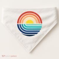 Sunset Retro Waves USA-Made Doggie Bandana thumb 0