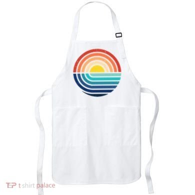 Sunset Retro Waves Apron