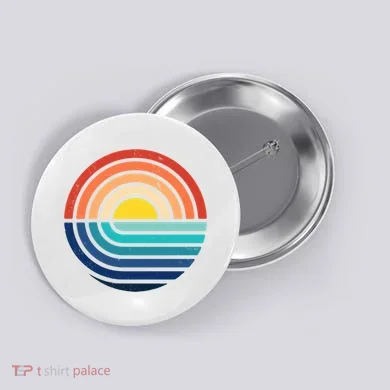 Sunset Retro Waves Button