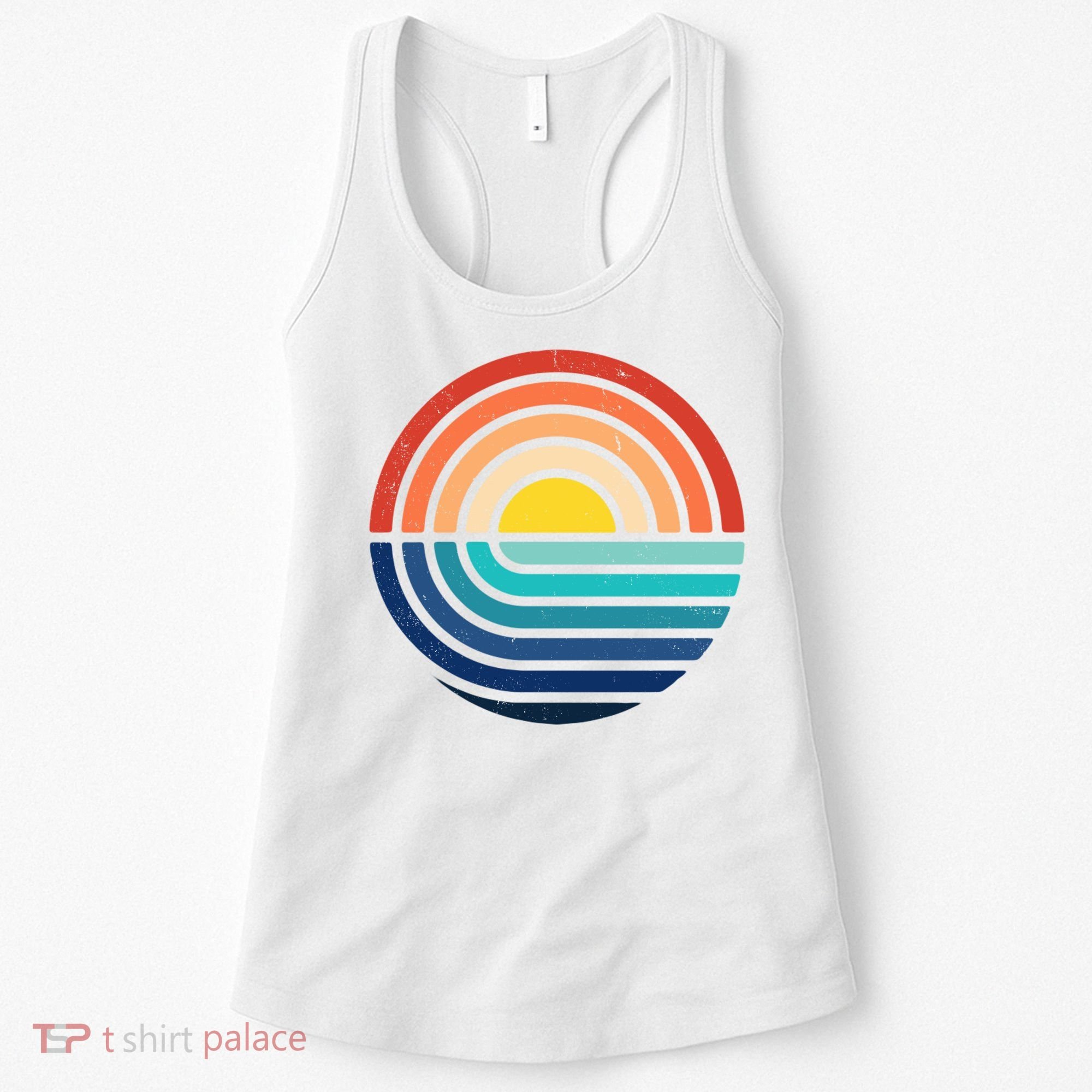 Sunset Retro Waves Women's Tank Top