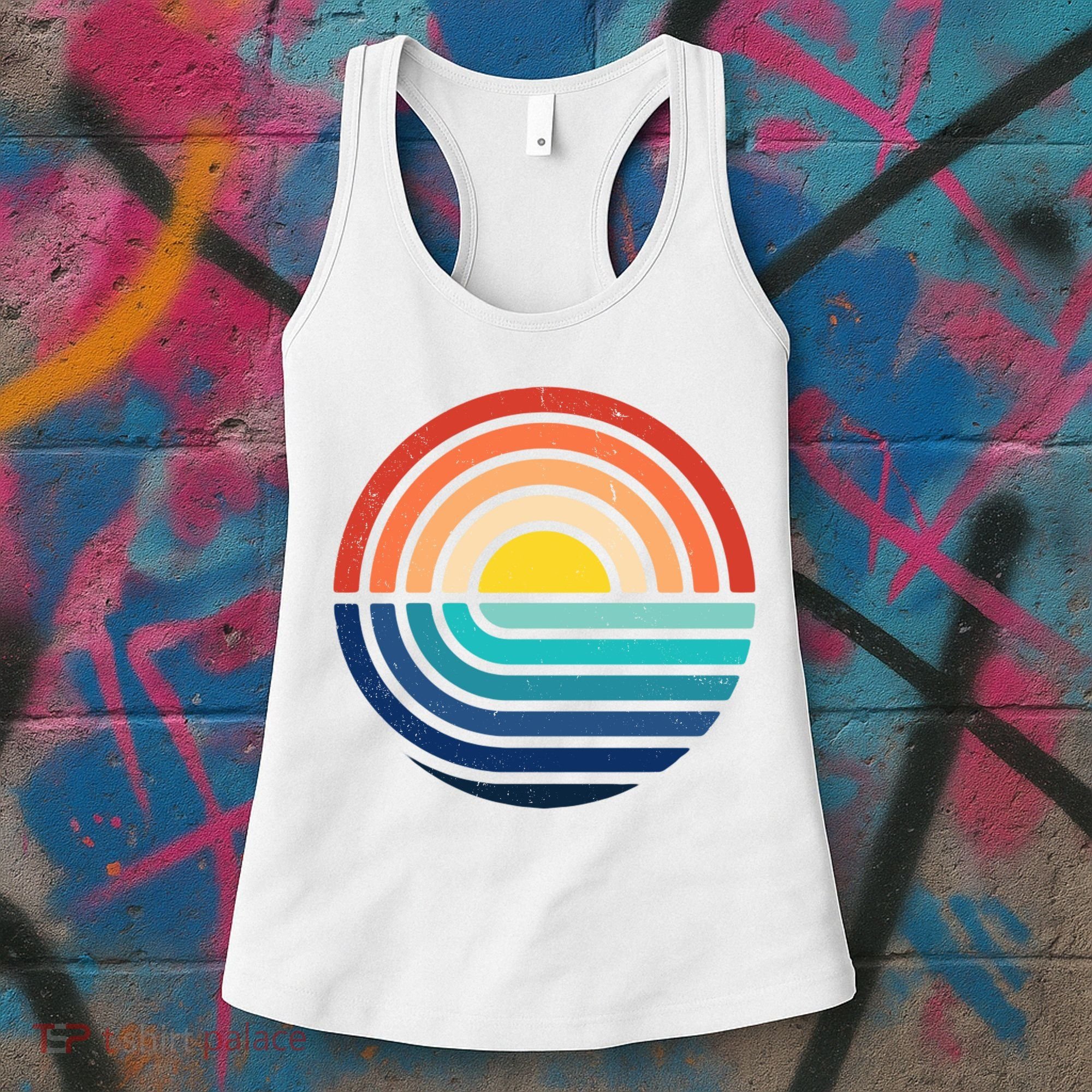 Sunset Retro Waves Women's Tank Top