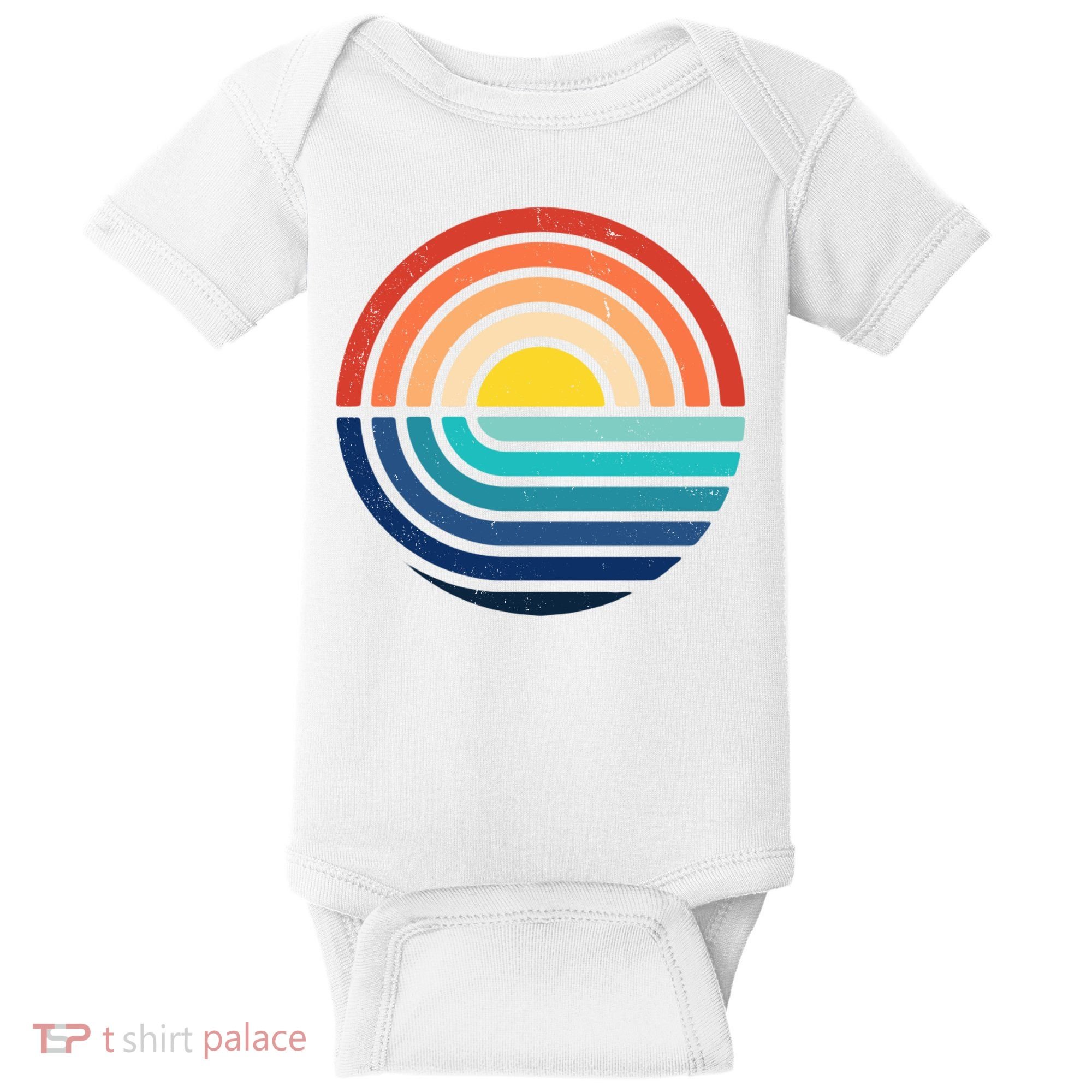 Sunset Retro Waves Baby Bodysuit