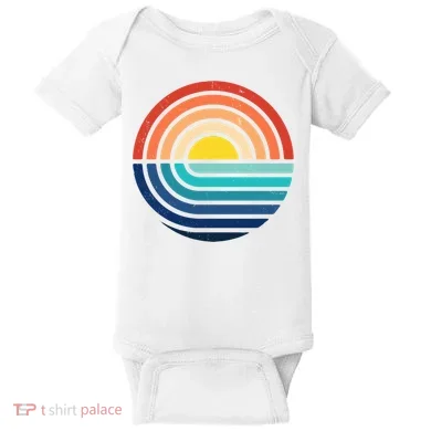 Sunset Retro Waves Baby Bodysuit