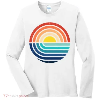 Sunset Retro Waves Women's Long Sleeve Shirt