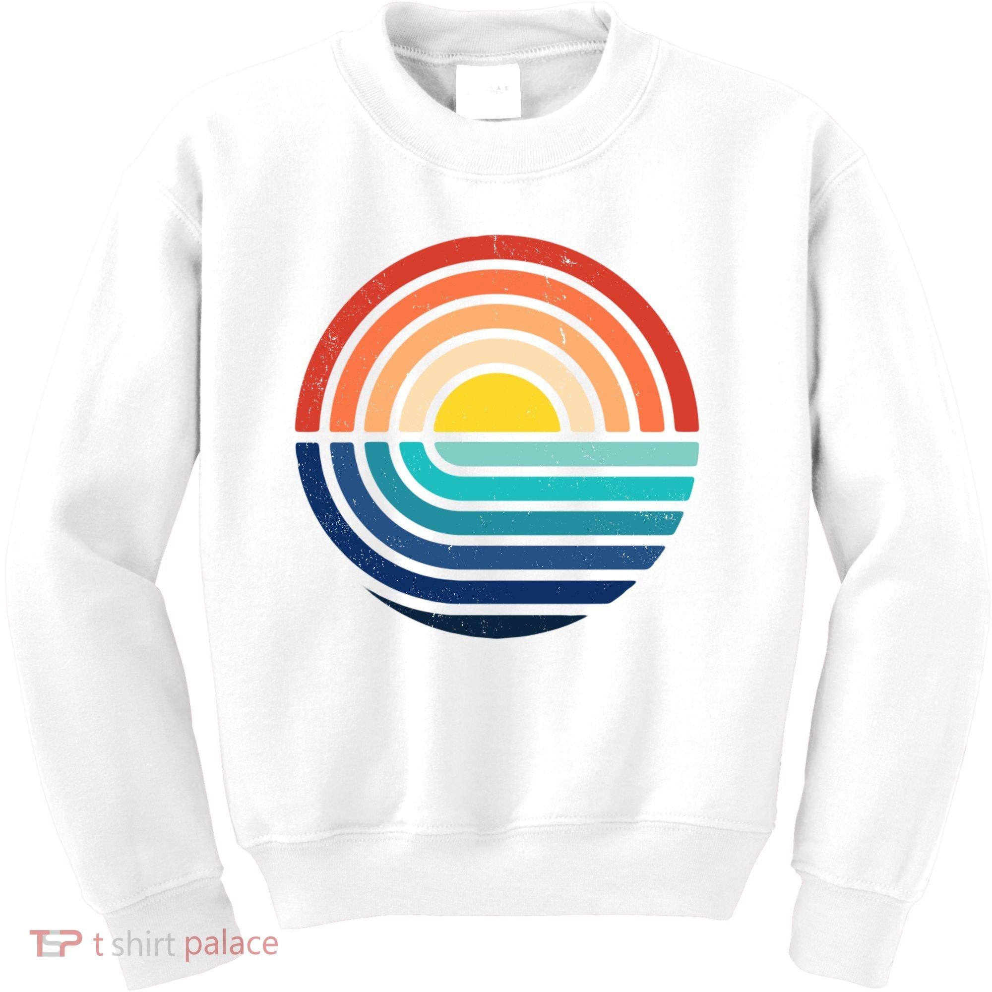 Sunset Retro Waves Kids Sweatshirt