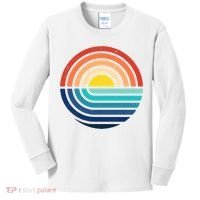 Sunset Retro Waves Kids Long Sleeve Shirt thumb 0
