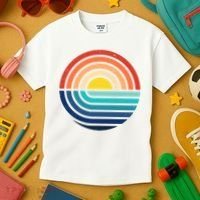 Sunset Retro Waves Kids T-Shirt thumb 3