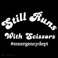 Still Runs With Scissors Funny Nurse Emergency Room Doggie Tank thumb 4