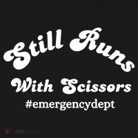 Still Runs With Scissors Funny Nurse Emergency Room Pajama Set thumb 2