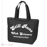 Still Runs With Scissors Funny Nurse Emergency Room Tote Bag thumb 3