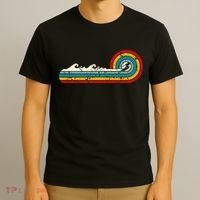 Surfer Ride Waves Beach Summer Gifts Surfing Retro Vintage T-Shirt thumb 3