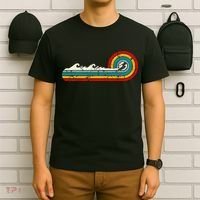 Surfer Ride Waves Beach Summer Gifts Surfing Retro Vintage T-Shirt thumb 6