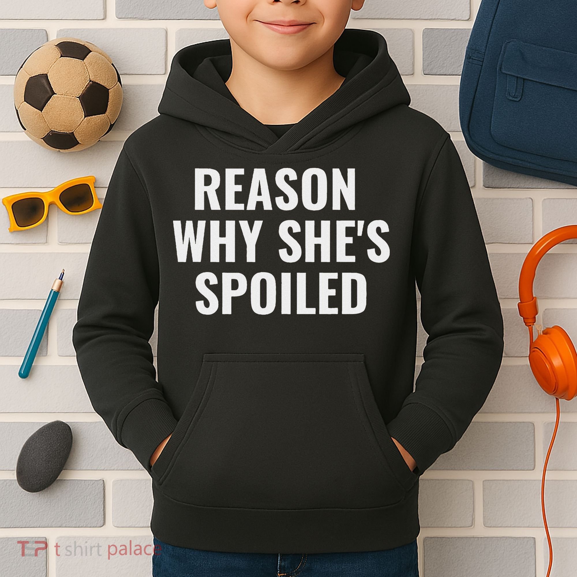 Spoiled Reason Why SheS Spoiled Funny Matching Couples Kids Hoodie
