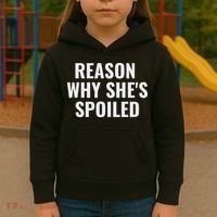 Spoiled Reason Why SheS Spoiled Funny Matching Couples Kids Hoodie thumb 3