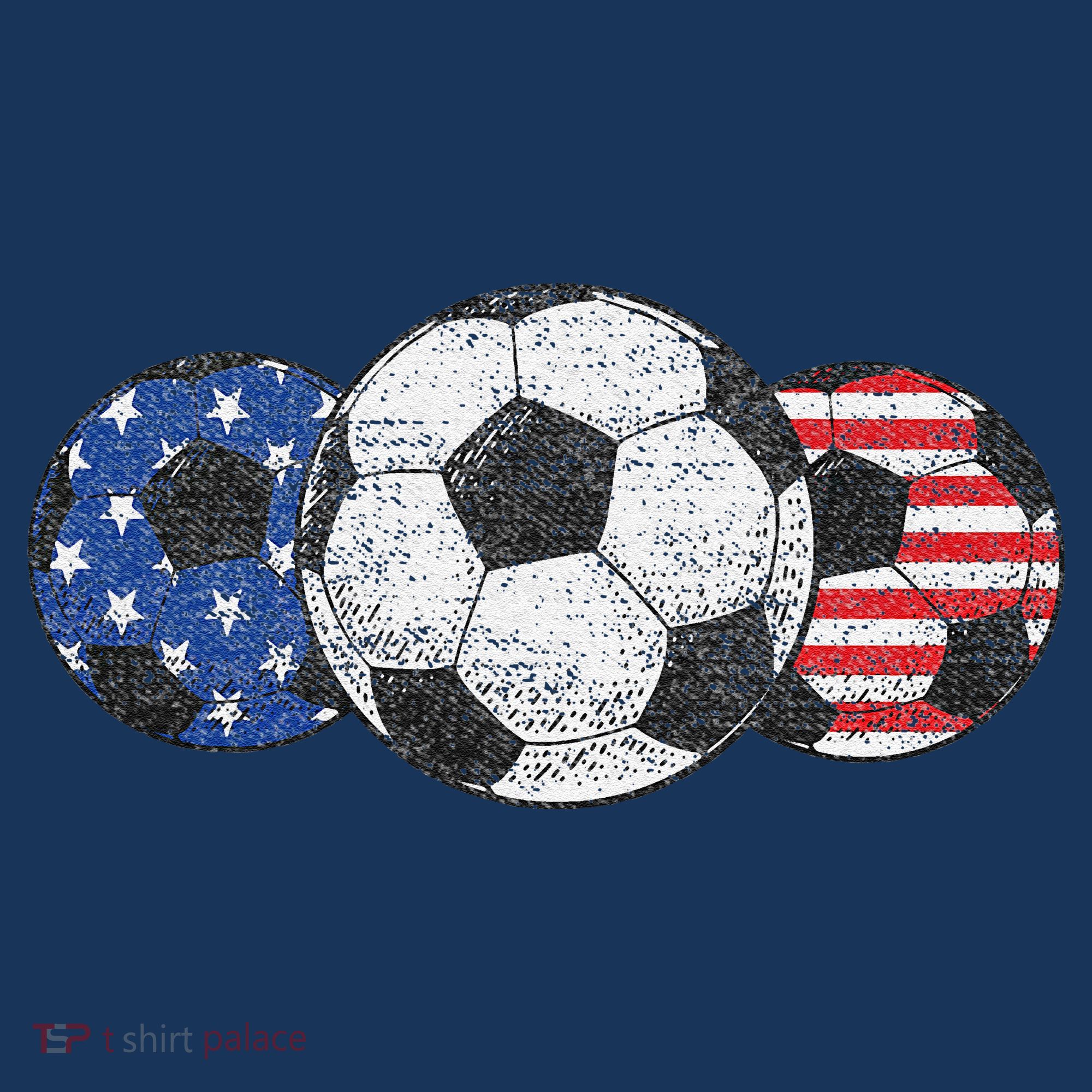 Soccer Red White Blue American Flag 4th Of July Hat
