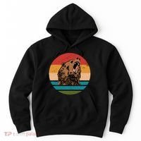 Sunset Retro Wild Bear Hoodie thumb 0