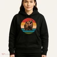 Sunset Retro Wild Bear Hoodie thumb 5