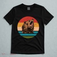 Sunset Retro Wild Bear T-Shirt thumb 5