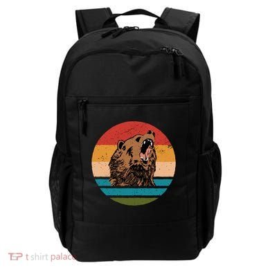 Sunset Retro Wild Bear Backpack