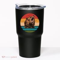 Sunset Retro Wild Bear Tumbler thumb 0