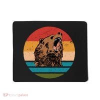 Sunset Retro Wild Bear Mousepad thumb 0