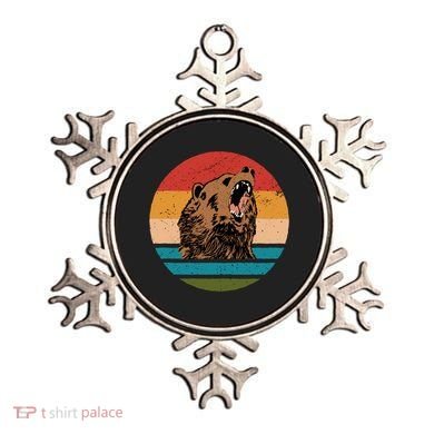 Sunset Retro Wild Bear Ornament