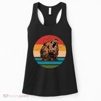 Sunset Retro Wild Bear Women's Tank Top thumb 0