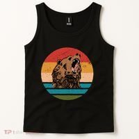 Sunset Retro Wild Bear Tank Top thumb 2