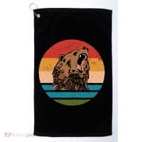 Sunset Retro Wild Bear Golf Towel thumb 0