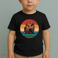 Sunset Retro Wild Bear Toddler T-Shirt thumb 2