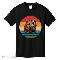 Sunset Retro Wild Bear Kids T-Shirt thumb 0
