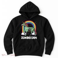 Spooky Rainbow Zombiecorn Halloween Costume Hoodie thumb 0