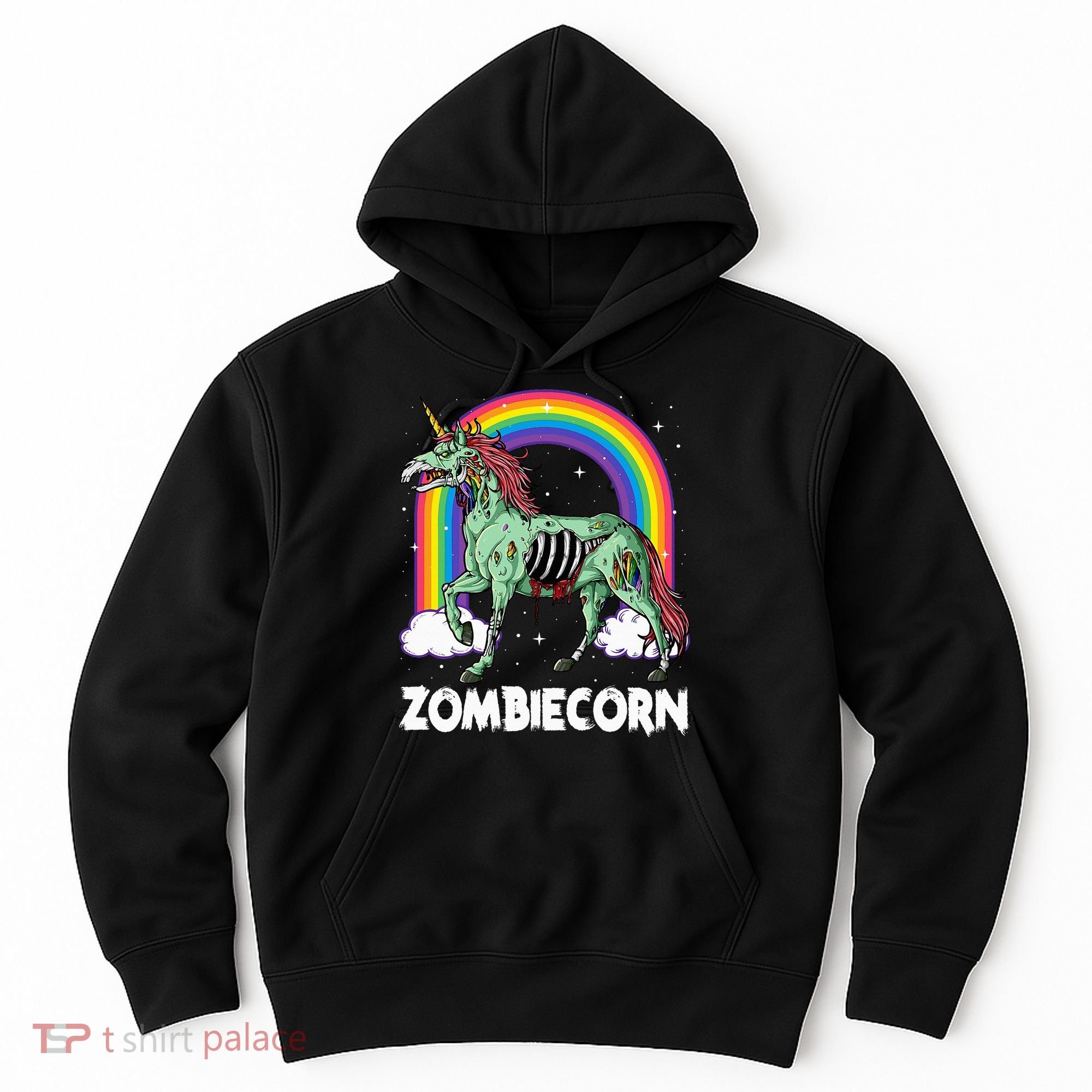 Spooky Rainbow Zombiecorn Halloween Costume Hoodie