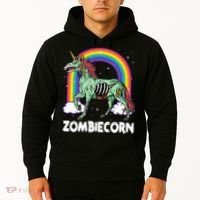 Spooky Rainbow Zombiecorn Halloween Costume Hoodie thumb 2