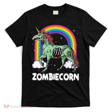 Spooky Rainbow Zombiecorn Halloween Costume T-Shirt