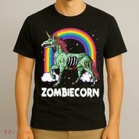 Spooky Rainbow Zombiecorn Halloween Costume T-Shirt thumb 3