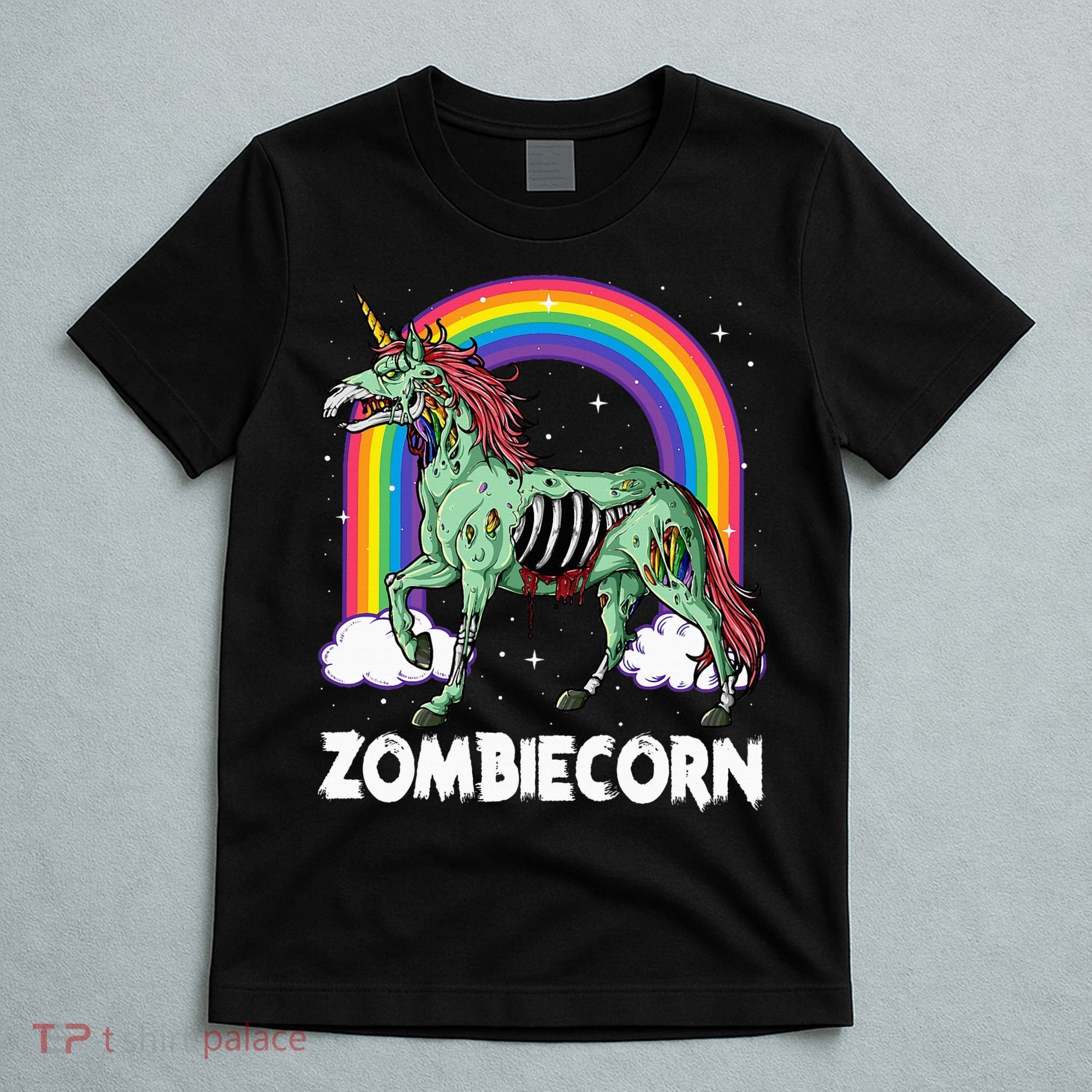 Spooky Rainbow Zombiecorn Halloween Costume T-Shirt