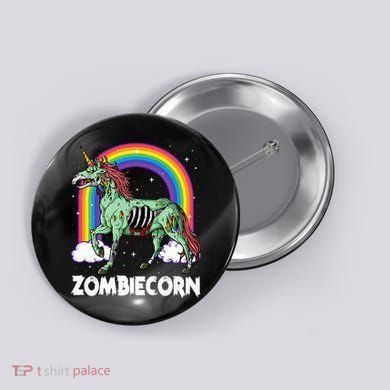Spooky Rainbow Zombiecorn Halloween Costume Button