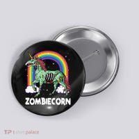 Spooky Rainbow Zombiecorn Halloween Costume Button thumb 0