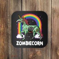 Spooky Rainbow Zombiecorn Halloween Costume Coaster thumb 0
